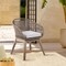 Armen Living Tutti Frutti Indoor Outdoor Dining Chair in Light Eucalyptus Wood with Truffle Rope and Gray Cushion LCTFSITRU - alternate 7
